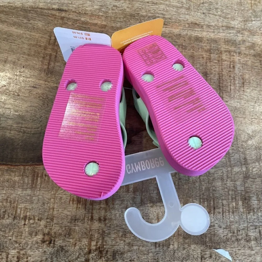 Gymboree Watermelon Flip Flops Toddler Size 5/6 Summer Beach Pool Backyard Fun